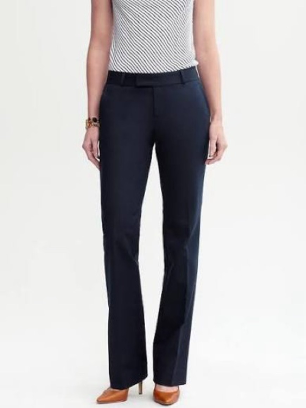 Size 4 Banana Republic Martin Fit Pants Navy Blue